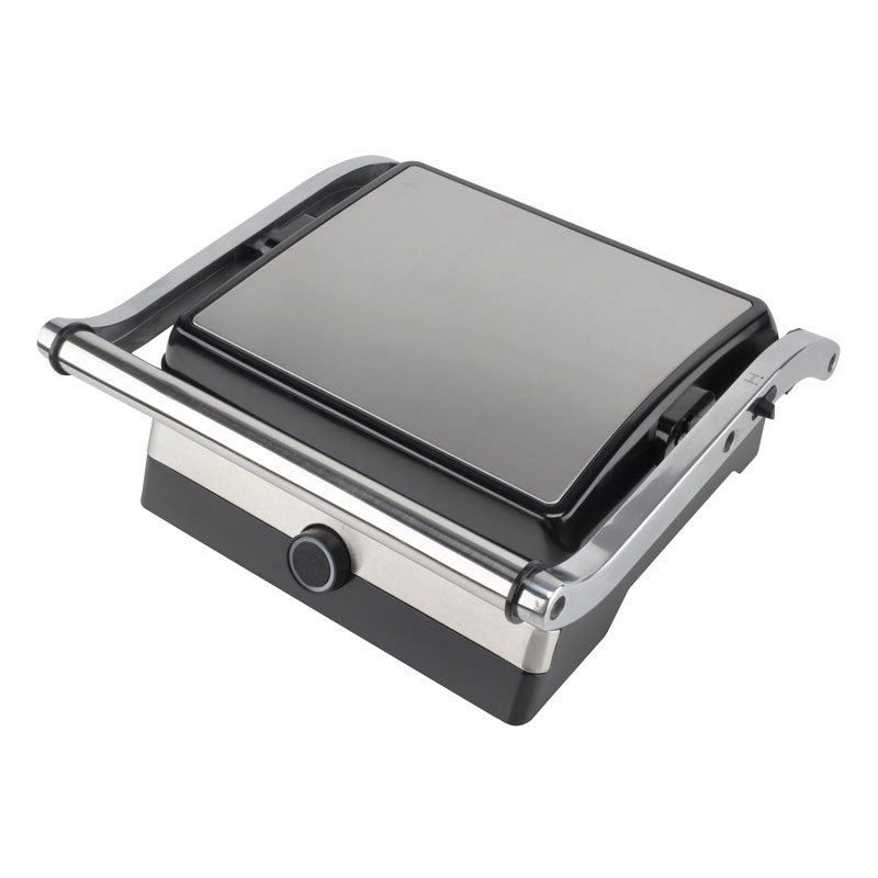Does the coating on an electric panini grill release harmful substances?